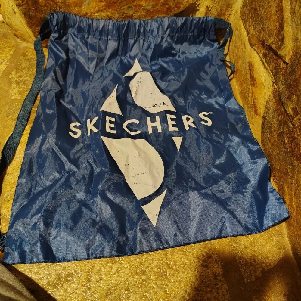 Skechers Drawstring Nylon Bag Backpack Blue